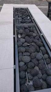 outdoor gas firepit installed at Bellrock La Frontera